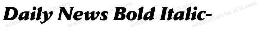 Daily News Bold Italic字体转换